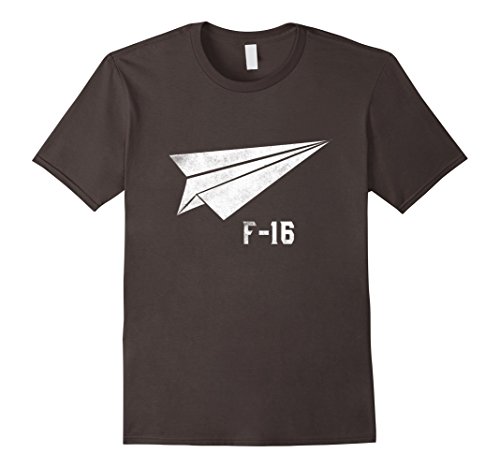 Mens Military Aircraft F-16 Falcon Pilot Gifts Origami Shirt USAF Medium Asphalt