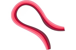 CUTECATWING 100pcs 5mm Red Gradient Paper Quilling Strips 54cm Length Paper for Decorating Cards Gift Bags Picture Frames and Scrapbooking(0.19 in) (Red)