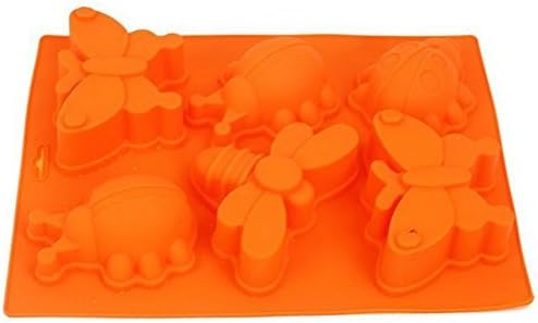 PIAGO 1 Pcs 6 Cavities Butterfly Dragonfly Silicone Cake Baking Mold Cake Pan Muffin Cups Handmade Soap Moulds Biscuit Chocolate Ice Cube Tray DIY Mold