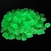 100 Glow in the Dark Pebbles Stones for Walkway Yellow Green / Decorative Gravel for Your Fantastic Garden or Yard