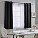 NICETOWN Window Curtains Blackout Drapes - Black Energy Saving Blackout Draperies for Bedroom/Living Room (2 Panels, 52 inches Wide by 45 inches Long)