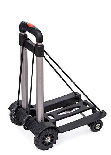 Anleolife Folding Carts with 4 Wheels Grocery Travel Dolly Back Saver Luggage Carts Car Seat Carrier (Heavy Duty 110lb max)