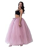 Adult Puffy Long Tutu Tulle Skirt 100cm Floor Length Women Wedding Skirts