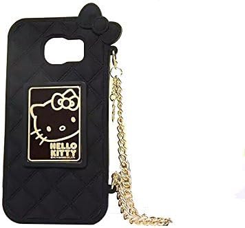 Galaxy S6 Case,Galaxy S6 protector Cover,Hello kitty Handbag,Tribe-Tiger Stylish Slim Cute Hello Kitty Cat Handbag Soft Silicone case cover for Samsung Galaxy S6(Black Bag)