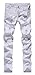 NITAGUT Men's Skinny Ripped Distressed Destroyed Slim Straight Fit Zipper Jeans with Holes White-US 34