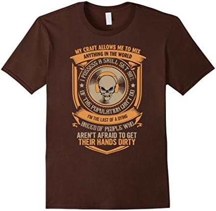 Men's DJ T-shirt Large Brown
