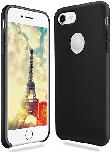 iPhone 7 Case, EatekPower Apple iphone 7 Case Black Protective Silicone Thin with Soft Microfiber Lining Cushion Scratch Resistant,Anti-Stain iphone7 Case Thin(Black)
