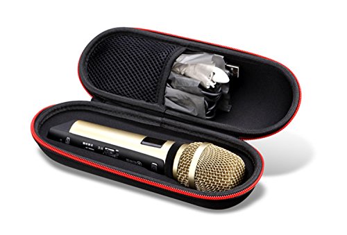 DEHEOBI Fashion Portable Home Party Music Magic Hifier Wireless Bluetooth Karaoke Microphone Professional Player Speaker Carrying Case Car Microphone Storage Box Package