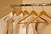 Concave Wooden Top Hanger with Natural Finish, Thick Curved Coat Hangers with Chrome Swivel Hook for Jackets or Fine Shirts (Set of 12) by The Great American Hanger Company