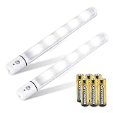 Firecore Motion Sensor Night Light LED Closet Light Wall Lamp Flashlight All in One 3 AA Batteries Operated White(Included)