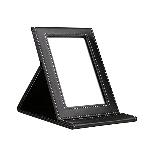 DUcare Travel Folding Makeup Mirror Portable Tabletop Vanity Mirror with Standing Small
