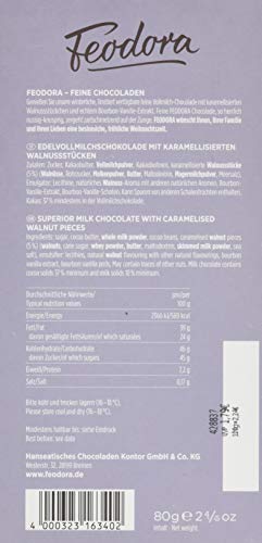 Feodora Feodora Flachtafel Walnusskrokant, 1er Pack (1 x 80) – Bild 3