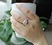 AnaZoz 18K Rose Gold Plated Genuine SWA Elements Austrian Crystal Princess Cut Engagement Rings Diamond(Lab Created)