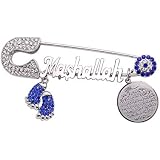 thumbnail image 2 of WEBEEDY Pack Of 4 Nazar Boncuk Evil Eye Safety Pins Lucky Charm With Turkish Eye Brooch Turkish Blue Evil Eye Amulet Safety Jewellery Brooch For Women... 2 of 13