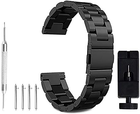 20mm 22mm 24mm Solid Stainless Steel Watch Band Silver 316L Push Button Hidden Bracelet Watch Strap for Mens Womens