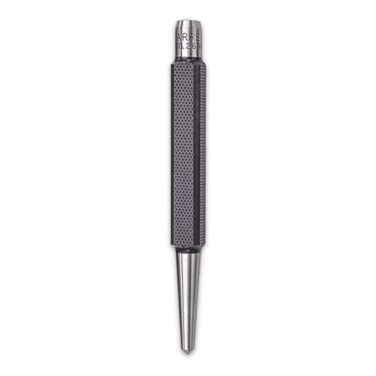 Starrett 264F Centre Punch With Square Shank, 4-1/2" Length, 3/16" Tapered Point Diameter, 7/16" Square Thickness