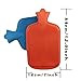 WTSHOP 2 pack Premium Simple Rubber 2L Hot Water Bag(an orange one and a blue one),Great for Pain Relief,Hot and Cold Therapy,Natural Rubber BPA FREE-Durable Hot Water Bottle