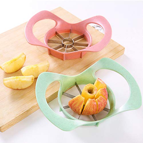 Binmer (TM) Kitchen 8 Pieces Of Apple Slicer Fast Cutter Pear Fruit Divider Tool Comfort Handle Peeler (Pink) - Thumbnail 5