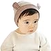 PanDaDa Newborn Baby Little Ears Striped Baby Beanie Infants Warm Hat Caps Khaki
