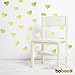 Bobee Gold Heart Dots Vinyl Wall Decals, 36-Count