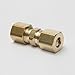 LTWFITTING 1/4-Inch OD Compression Union,Brass Compression Fitting(Pack of 10)