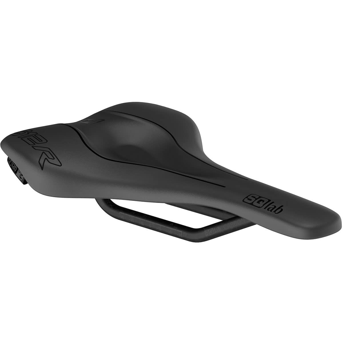 SQlab 612 R Ergowave Carbon Unisex – Adults Bicycle Saddle, 13 cm, Black, Composite material with Gel Pad, Mountain Bike, Up to 90kg rider weight