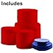 LAMINET 6 Piece Quilted Dinnerware Storage Starter Set - Includes 4 Plate Cases, 1 Cup Case & Platter Case - RED