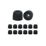 Earphones Plus C-6MF-BKL Memory Foam Earbuds, Replacement Ear Buds for in Ear Earphones, Black - Large