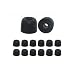 Earphones Plus C-6MF-BKL Memory Foam Earbuds, Replacement Ear Buds for in Ear Earphones, Black - Large