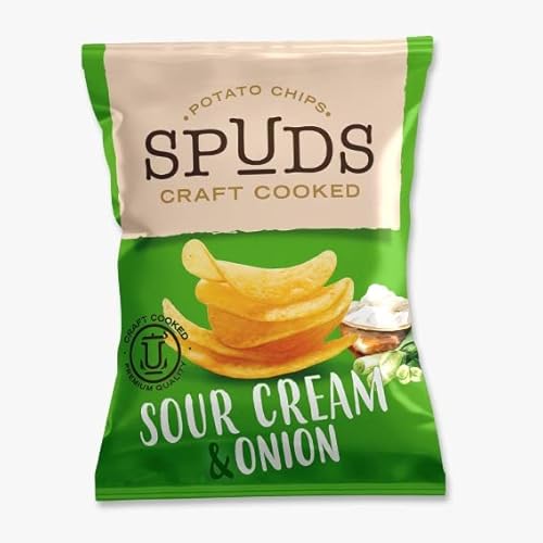 سعر SPUDS Craft Cooked, Sour Cream & Onion potato chips 40_50g set of