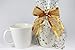 Saybrook Products Gold Stars Cellophane Treat/Party Favor Bags with Twist-Tie Organza Bow. Great for Christmas Holidays.Set of 10 Ready-to-Use, Gusseted 11x5x3 Goodie Bags with Bow. Gold/Clear
