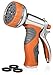 Rhino Tuff Products Garden Hose Nozzle 9-Setting Sprayer for Home, Lawn Care, Gardening and Car Wash Detailing, Heavy-Duty Aluminum Spray Nozzle Includes 3 Bonus Washers