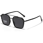 Metal Square Frame Sunglasses Big Tr90 Double Bridge Polarized Sun Glasses TAC Lens Unisex Glasses