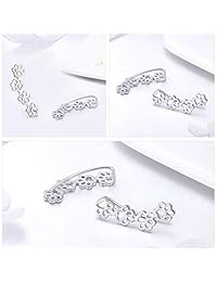 BISAER - Pendientes de plata de ley 925 con diseño de orejas de pata, hipoalergénicos, para mujeres, adolescentes y mujeres, regalo de cumpleaños o Navidad
