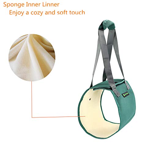 Lepark Dog Sling with Handle for Canine Aid, Veterinarian Approved Dog Lift Harness for Rehabilitation (L,Green) - Thumbnail 2