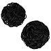 REECHO Thick 2PCS Updo Messy Hair Bun Curly Wavy Ponytail Extensions Hairpieces Hair Scrunchies for Women Girls Color Natural Black