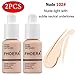 2PCS Matte Oil Control Concealer Foundation Cream,30ml Natural Moisturizing Highlighting Long Lasting Waterproof Matte Liquid Foundation