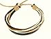 Mens Black Leather Strap Coloured Cords Leather Bracelet / Leather Wristband / Surf Bracelet