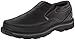 Skechers USA Men's Segment The Search Slip On Loafer,Black Leather,11.5 M US