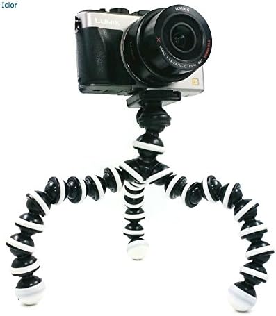 ICLOR-High Quality M-Size Octopus Stylish Portable Sturdy and Adjustable Tripod Stand Holder for Digital SLR Cameras and Smart phones.(Go pro Hero 1,2,3+4)