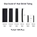 ROCKDIG 104PCS 4 6 8 12 16 20 mm 4:1 Heat Shrink Tubing Double-Wall Adhesive Lined Wrap Tube Assortment Kit Black