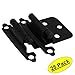 25 Pair Pack - Cosmas 17139-FB Flat Black Hinge Variable Overlay [17139-FB] - 50 Total Hinges