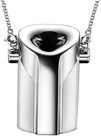 XJYA Mini Air Purifier Personal USB Wearable Necklace Ionic Air Purifier, Rechargeable Ionizer Electronic Mask, Removes Cigarette Smoke,Bacteria,Unbearable Odor (Silver)
