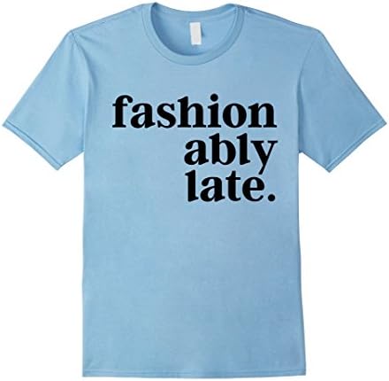 Men's fashion ably late t shirt XL Baby Blue