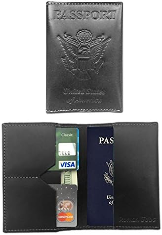 Luxurious &amp; Patriotic Leather Passport Holder ★ Cover &amp; Travel Wallet ★ Case USA