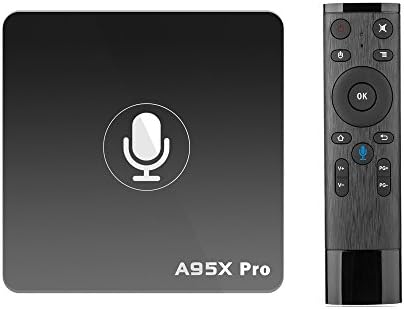 A95X Pro Android Box, 4K TV Box with Quad Core S905W 2GB/16GB Storage 4K UHD Video Playback HD 2.0 RJ45 Ethernet Port/ WiFi Voice Remote Control
