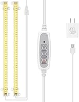 Mosthink LED Plant Grow Light Strips Full Spectrum for Indoor Plants with Auto ON / Off Timer, 48 LEDs / 4 Dimmable...