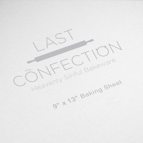 Last Confection 9" x 13" Cookie Baking Sheet - Small Rimmed Aluminum Jelly Roll Tray - Quarter Sheet Pan - Thumbnail 4
