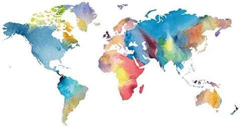 Amazon Com K6giz Wall Sticker Mobile Creative Color World Map