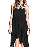 Roiii Corset Bodice Handkerchief Hem Dress (2XL, Black)